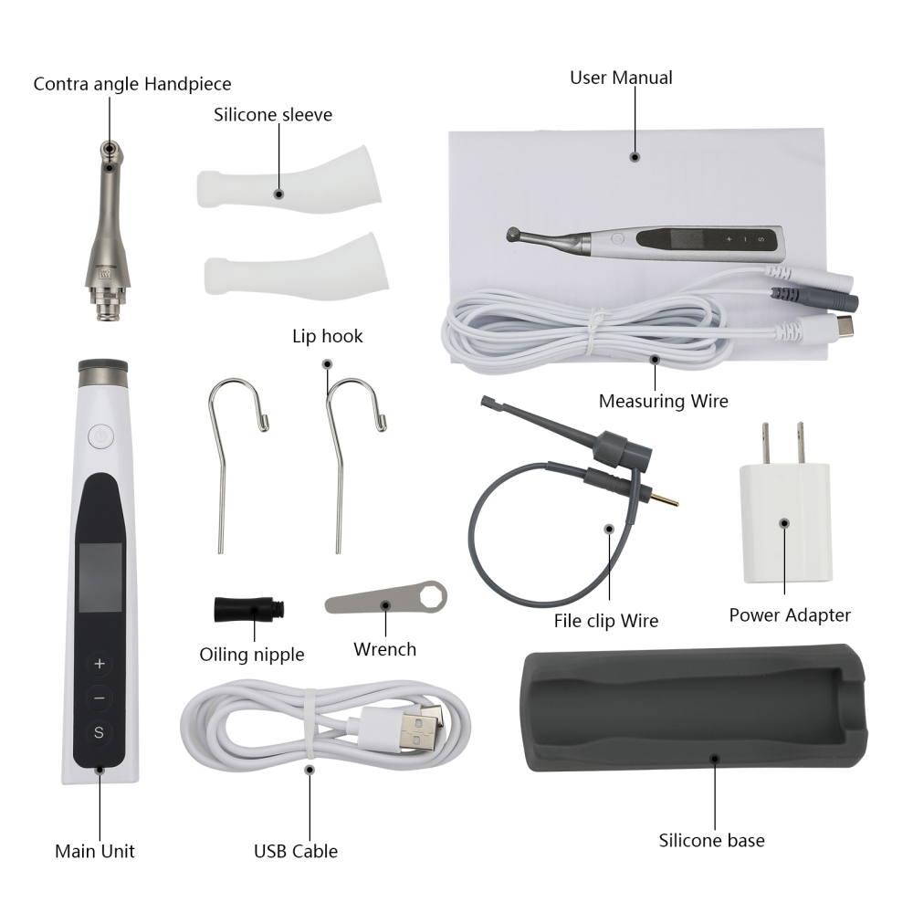 SANDENT 2 in 1 Dental Cordless Endodontics Endo Motor w/ Apex Locator