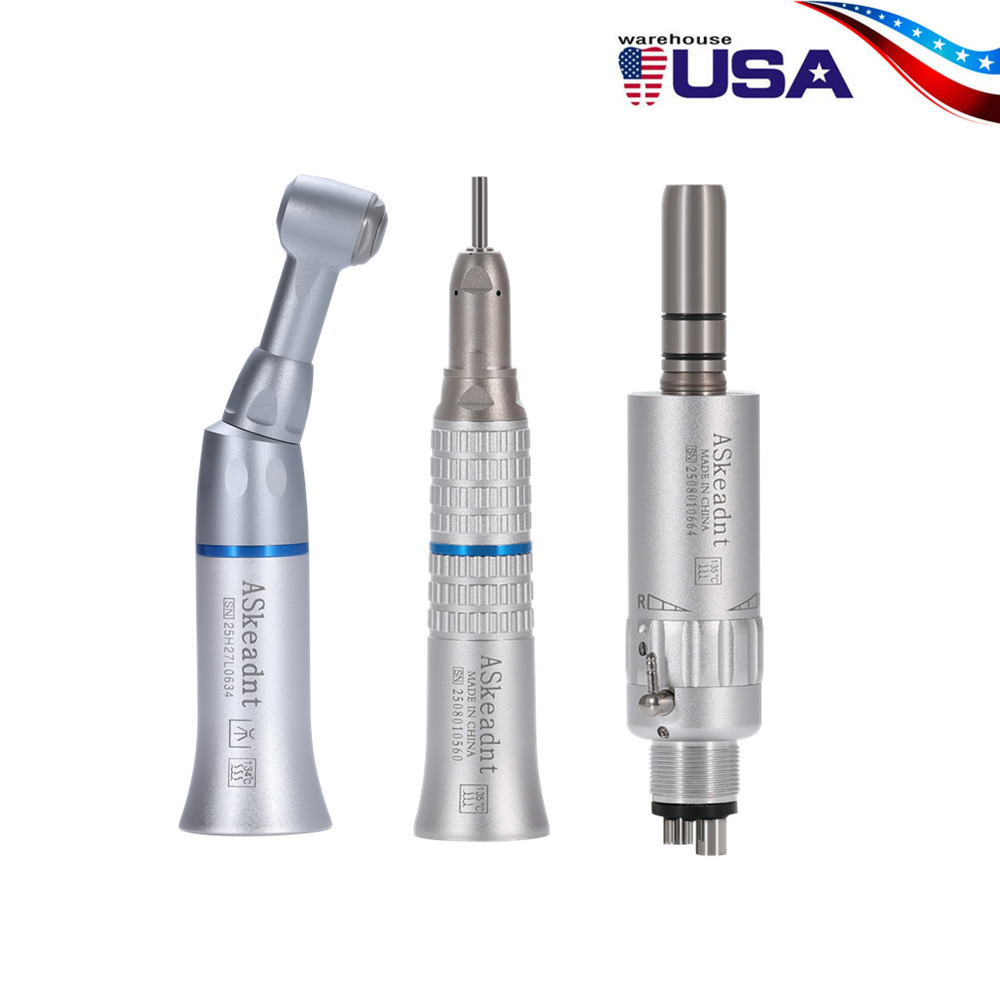 AS Dental Low Speed Handpiece Straight/ Push button/Latch Contra Angle /E Air Motor 4 /2Hole