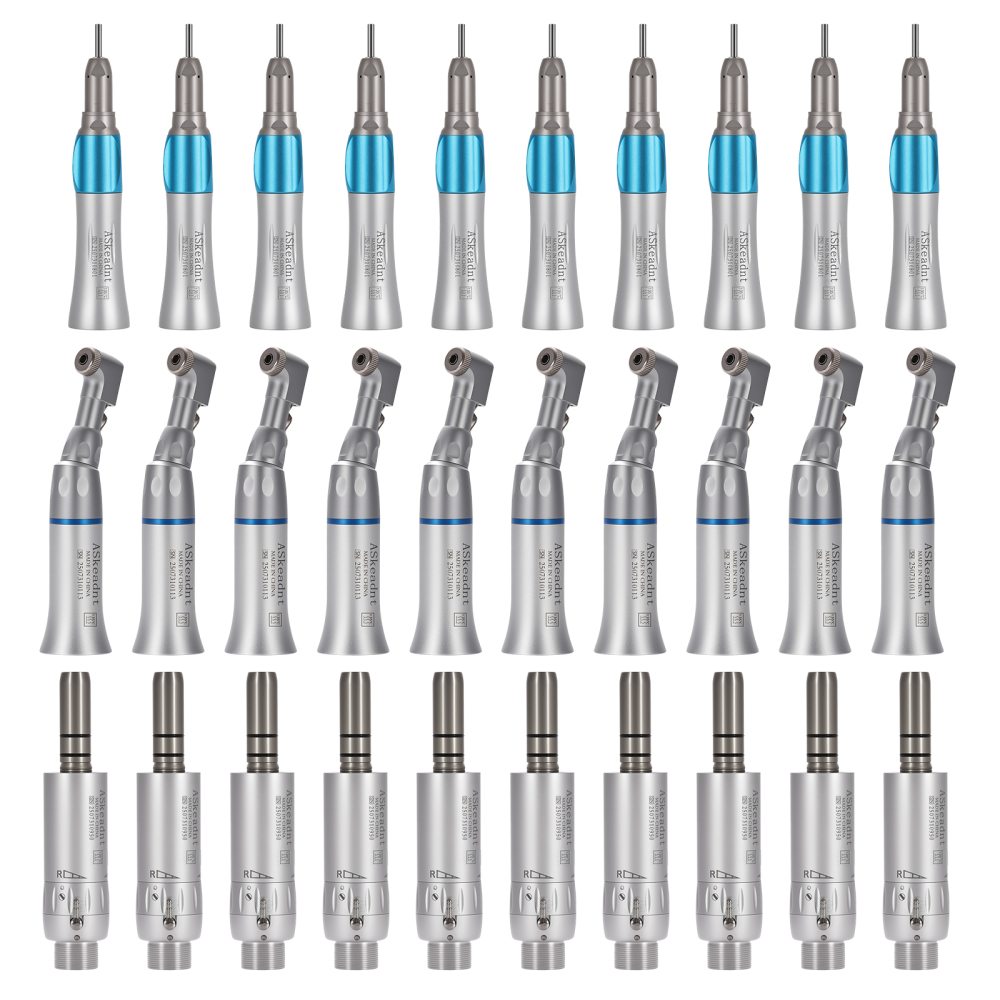 AS Dental Low Speed Handpiece Straight/ Push button/Latch Contra Angle /E Air Motor 4 /2Hole