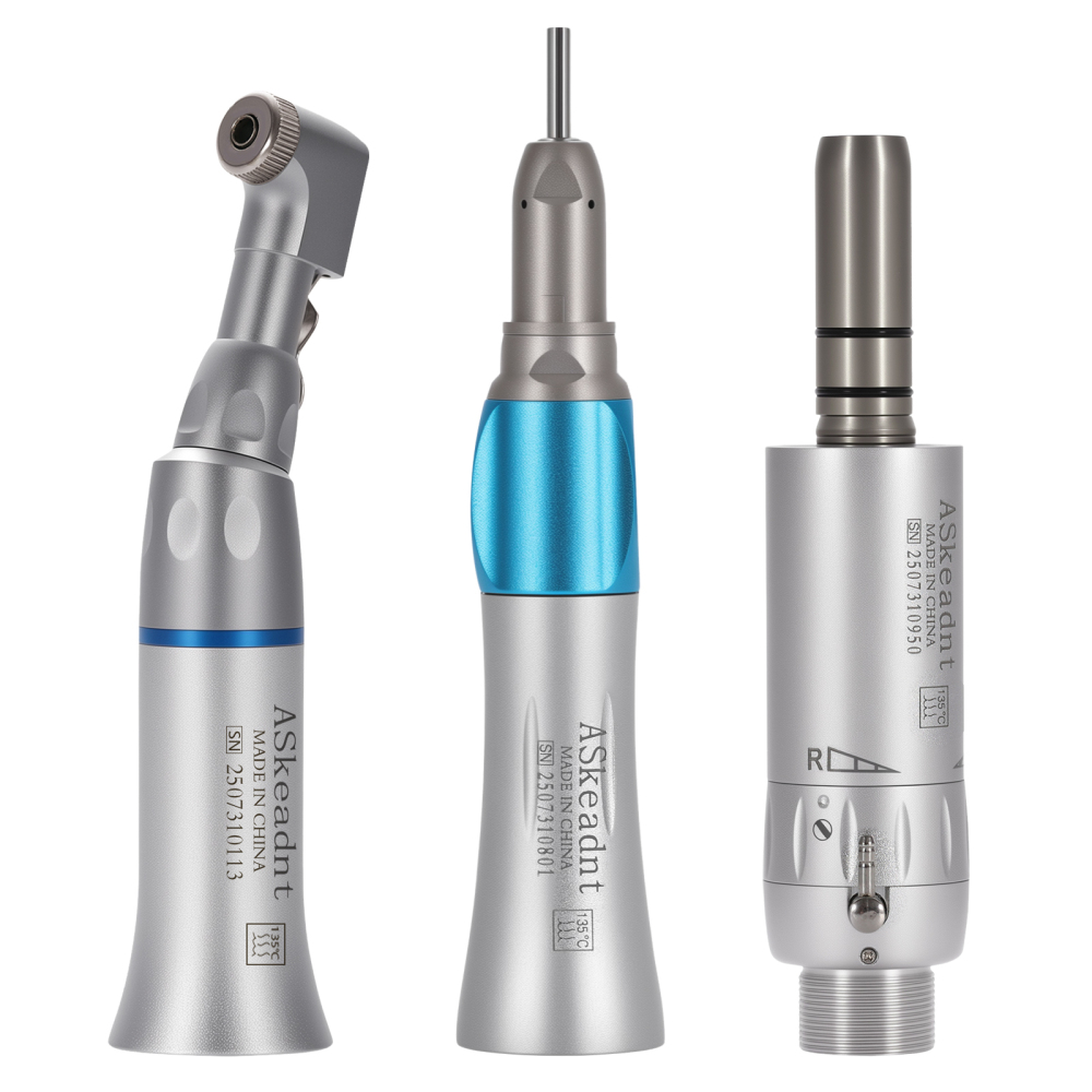 AS Dental Low Speed Handpiece Straight/ Push button/Latch Contra Angle /E Air Motor 4 /2Hole