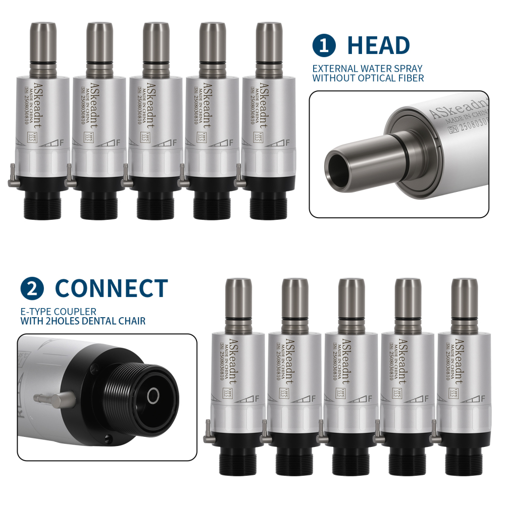 AS Dental Low Speed Handpiece Straight/ Push button/Latch Contra Angle /E Air Motor 4 /2Hole