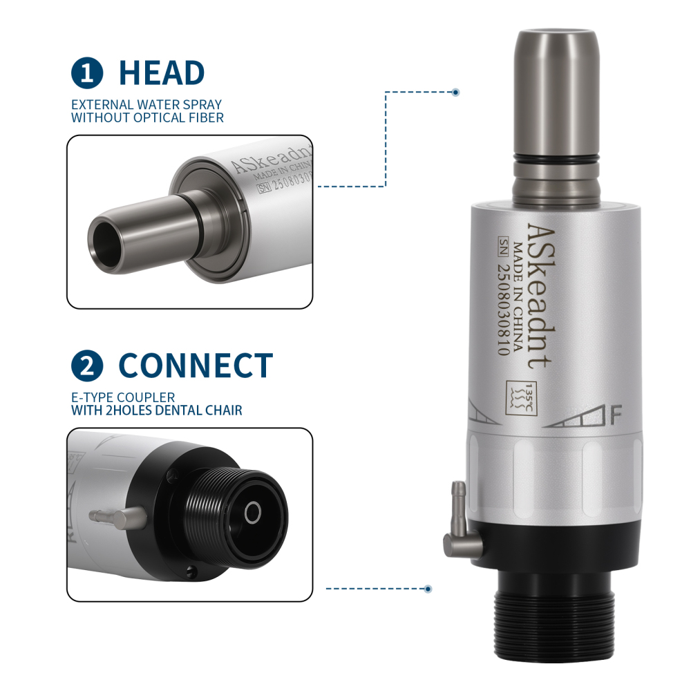 AS Dental Low Speed Handpiece Straight/ Push button/Latch Contra Angle /E Air Motor 4 /2Hole