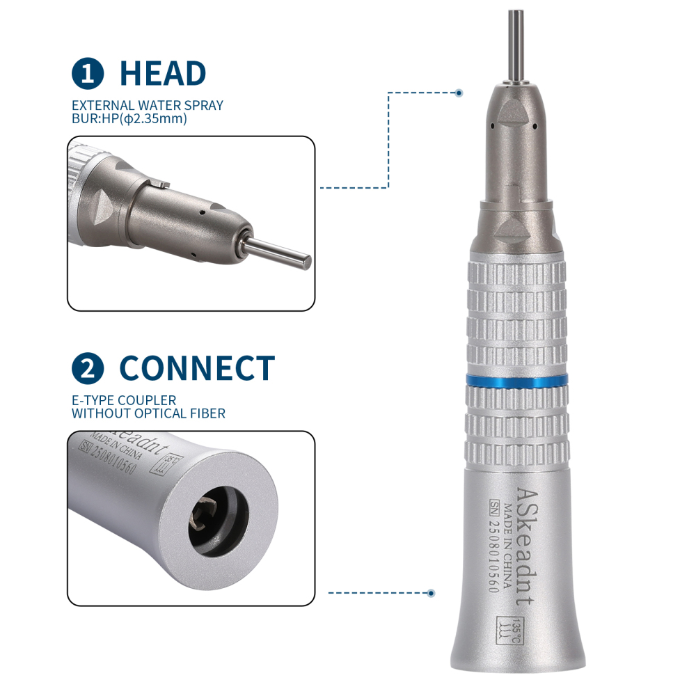 AS Dental Low Speed Handpiece Straight/ Push button/Latch Contra Angle /E Air Motor 4 /2Hole