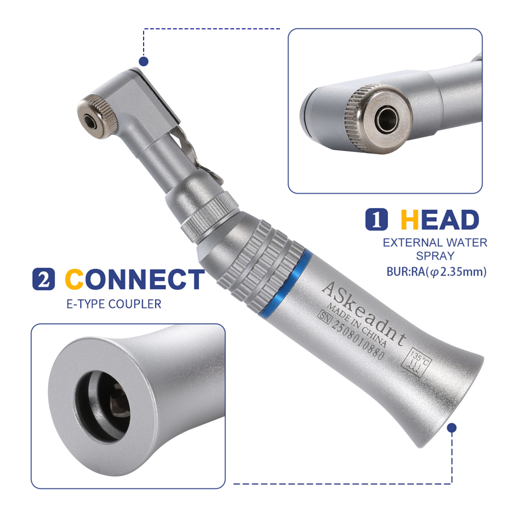 AS Dental Low Speed Handpiece Straight/ Push button/Latch Contra Angle /E Air Motor 4 /2Hole