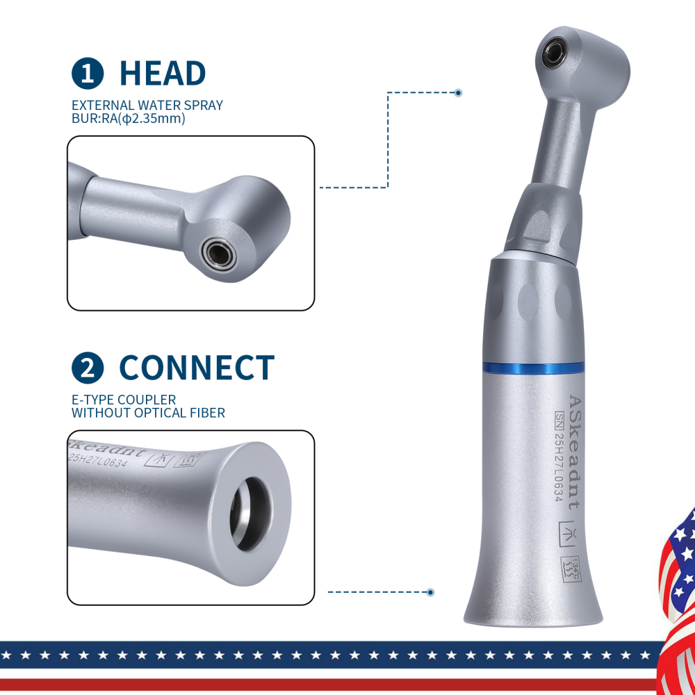 AS Dental Low Speed Handpiece Straight/ Push button/Latch Contra Angle /E Air Motor 4 /2Hole