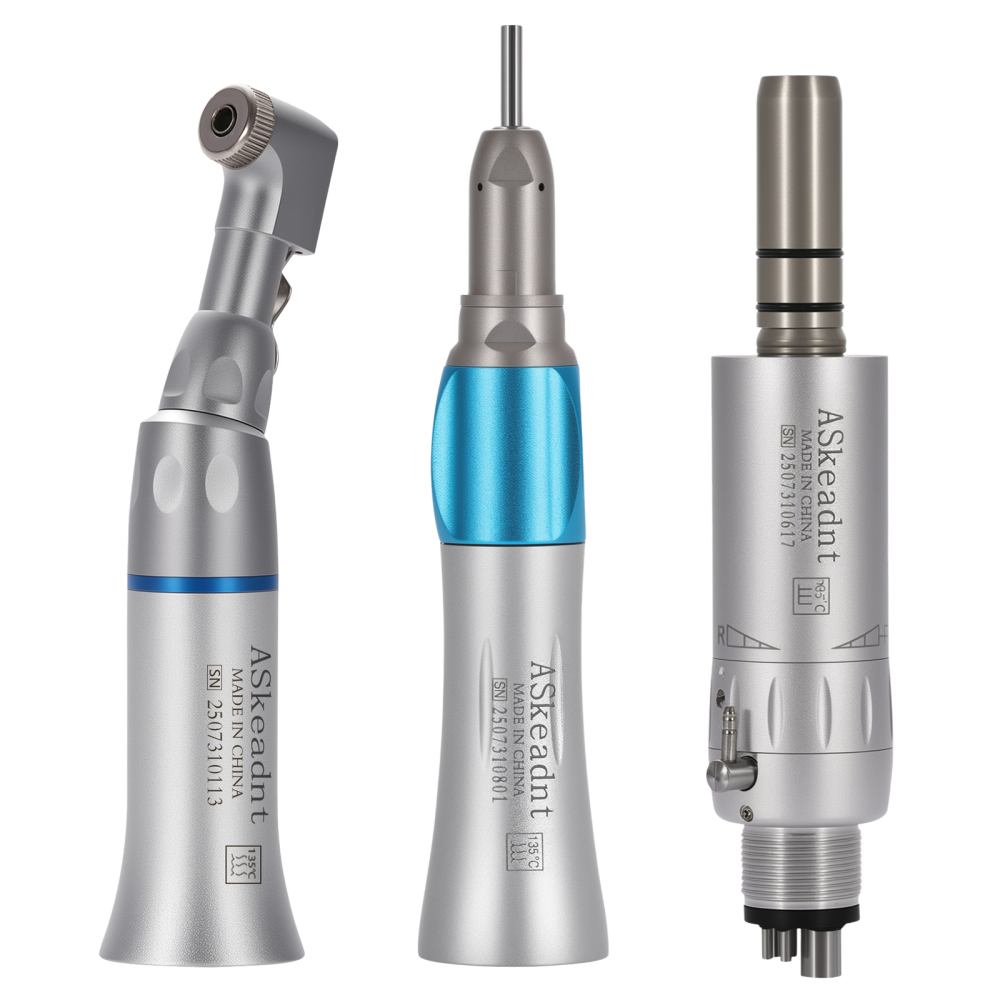 AS Dental Low Speed Handpiece Straight/ Push button/Latch Contra Angle /E Air Motor 4 /2Hole