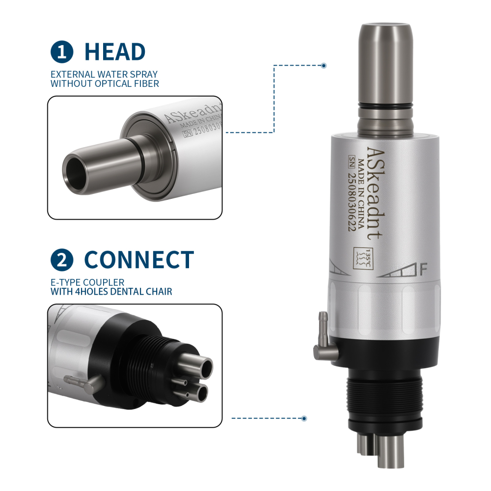 AS Dental Low Speed Handpiece Straight/ Push button/Latch Contra Angle /E Air Motor 4 /2Hole