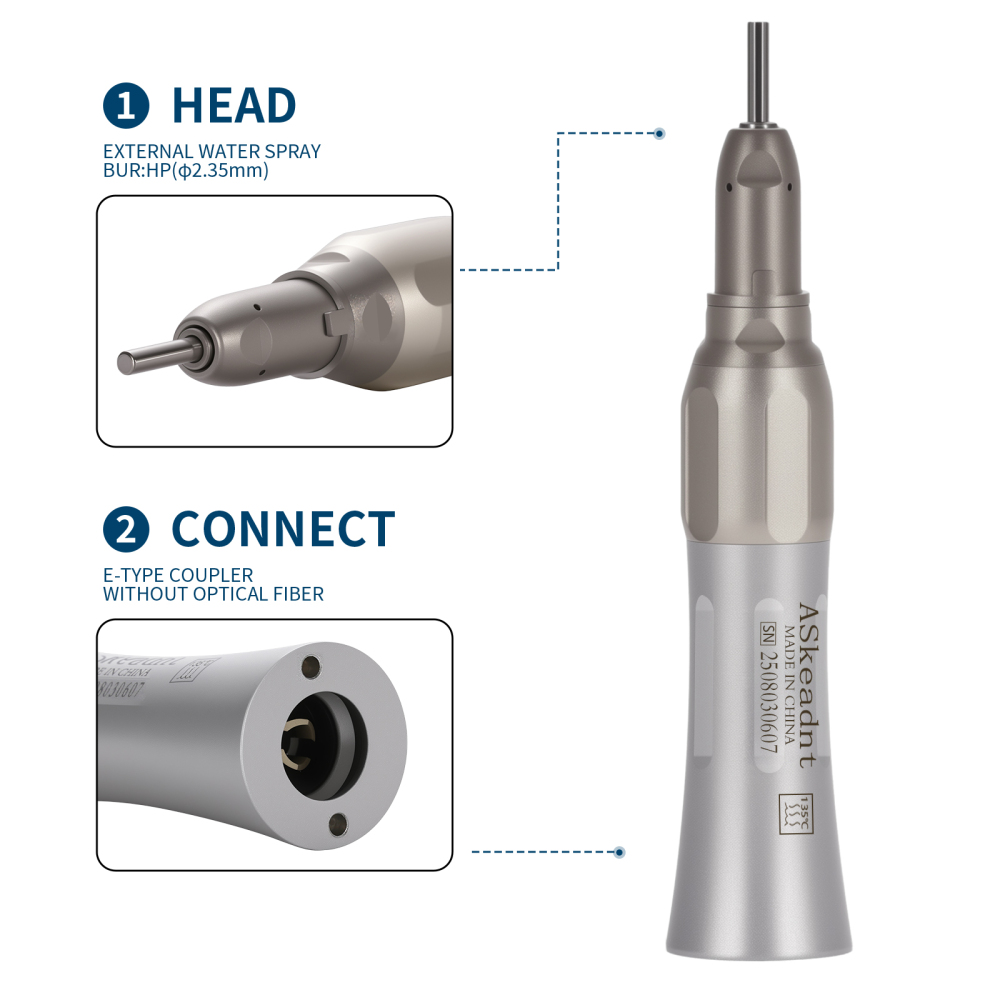 AS Dental Low Speed Handpiece Straight/ Push button/Latch Contra Angle /E Air Motor 4 /2Hole