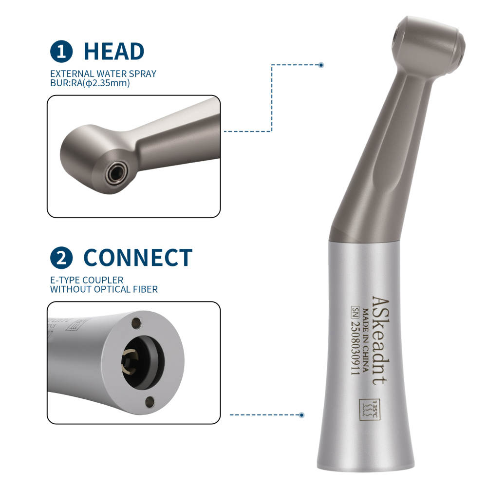 AS Dental Low Speed Handpiece Straight/ Push button/Latch Contra Angle /E Air Motor 4 /2Hole