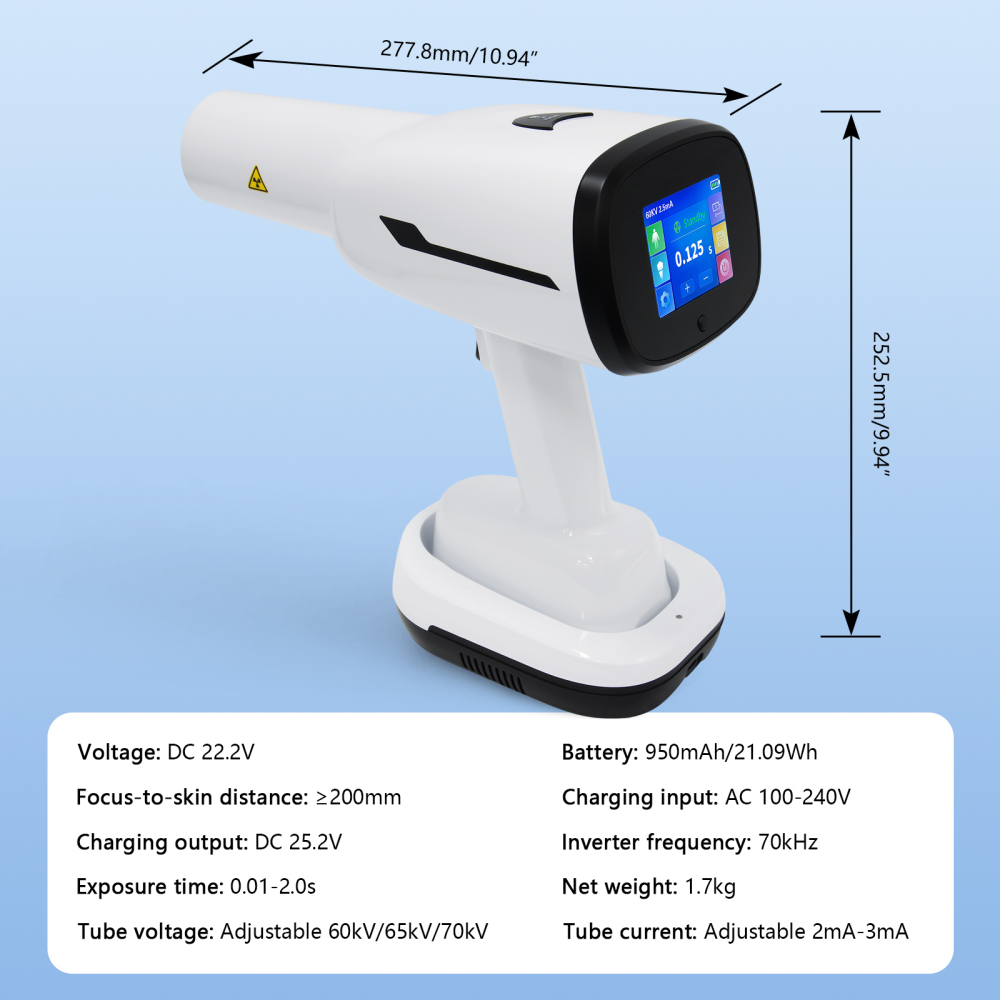 Dental X Ray Mobile High Frequency w/ Protective Shield Digital Unit Machine