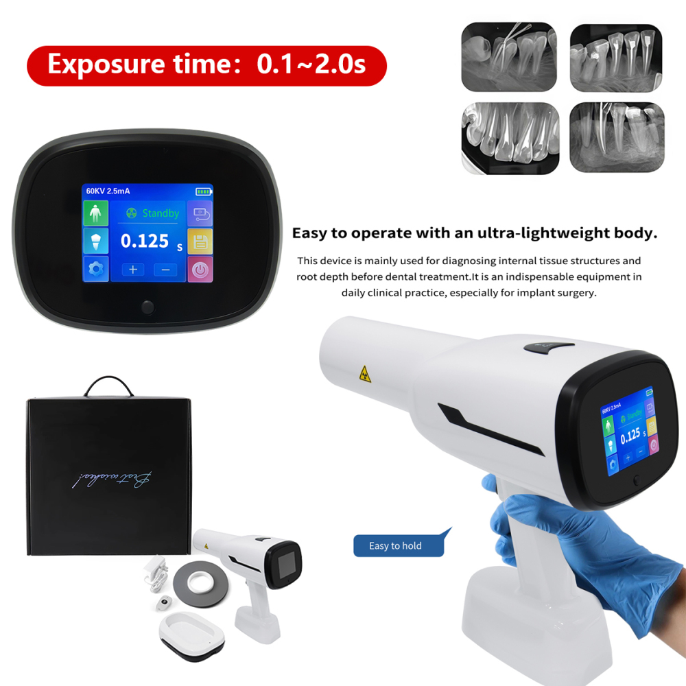 Dental X Ray Mobile High Frequency w/ Protective Shield Digital Unit Machine