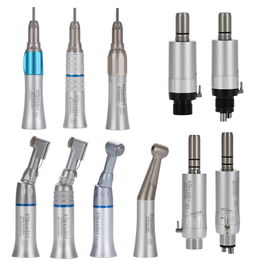 AS Dental Low Speed Handpiece Straight/ Push button/Latch Contra Angle /E Air Motor 4 /2Hole