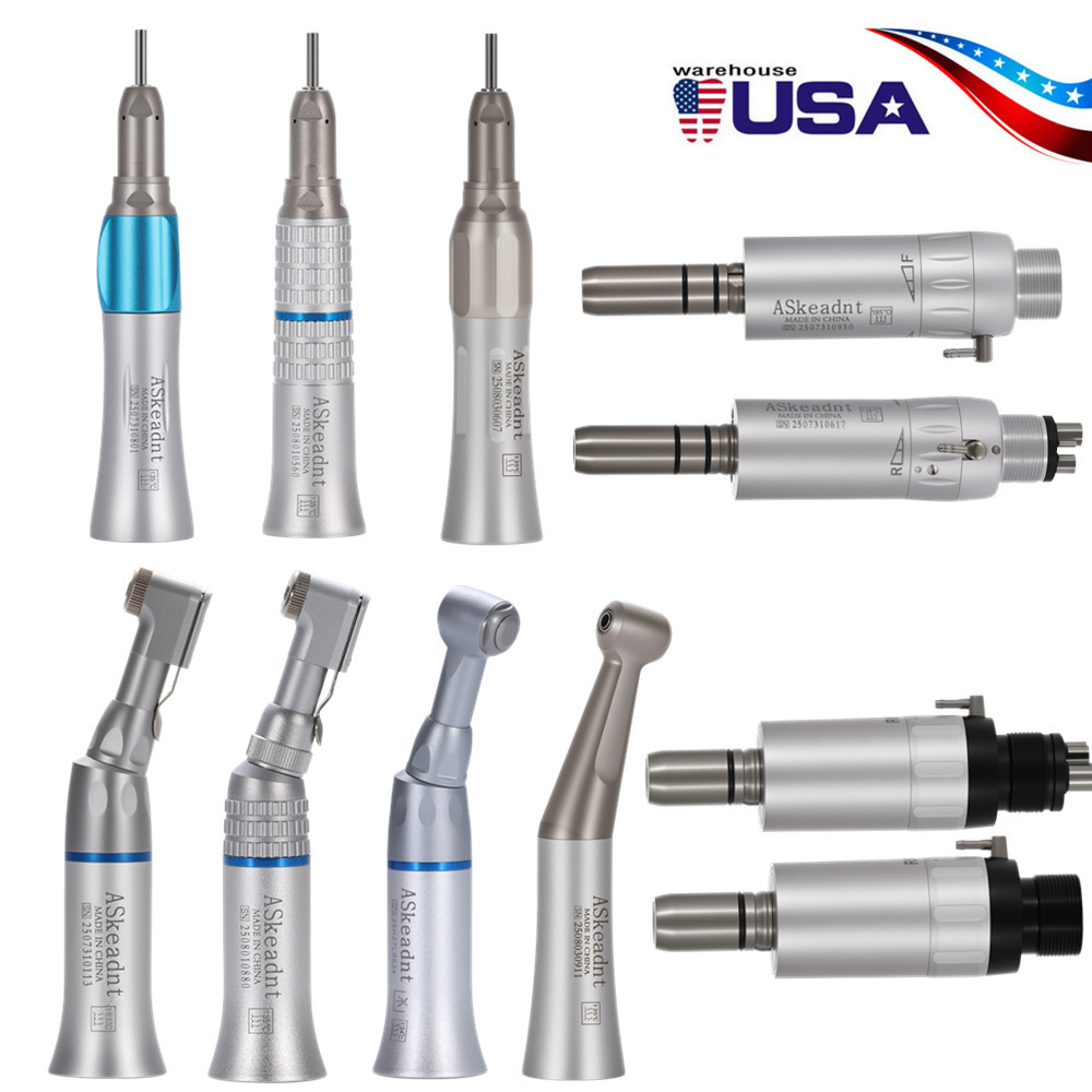 AS Dental Low Speed Handpiece Straight/ Push button/Latch Contra Angle /E Air Motor 4 /2Hole