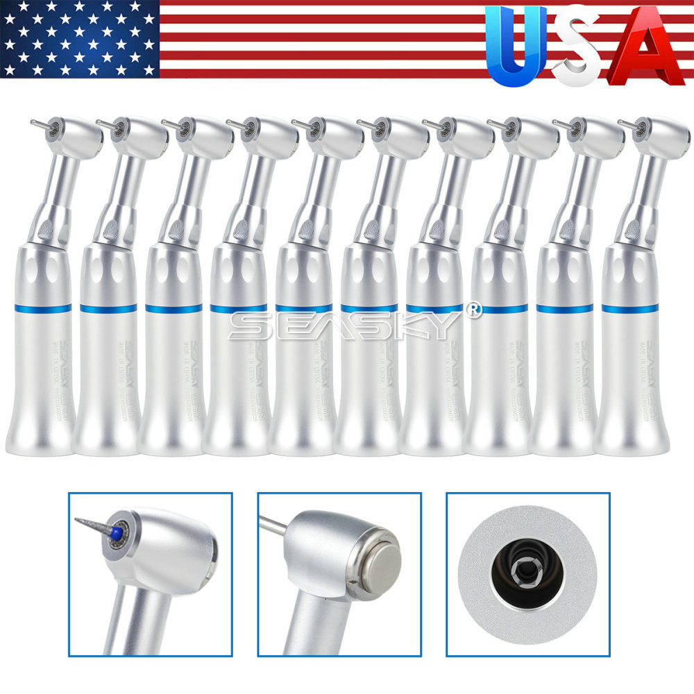 Dental Push Button Contra Angle Slow Low Speed Handpiece fit 1.6mm FG burs PAG