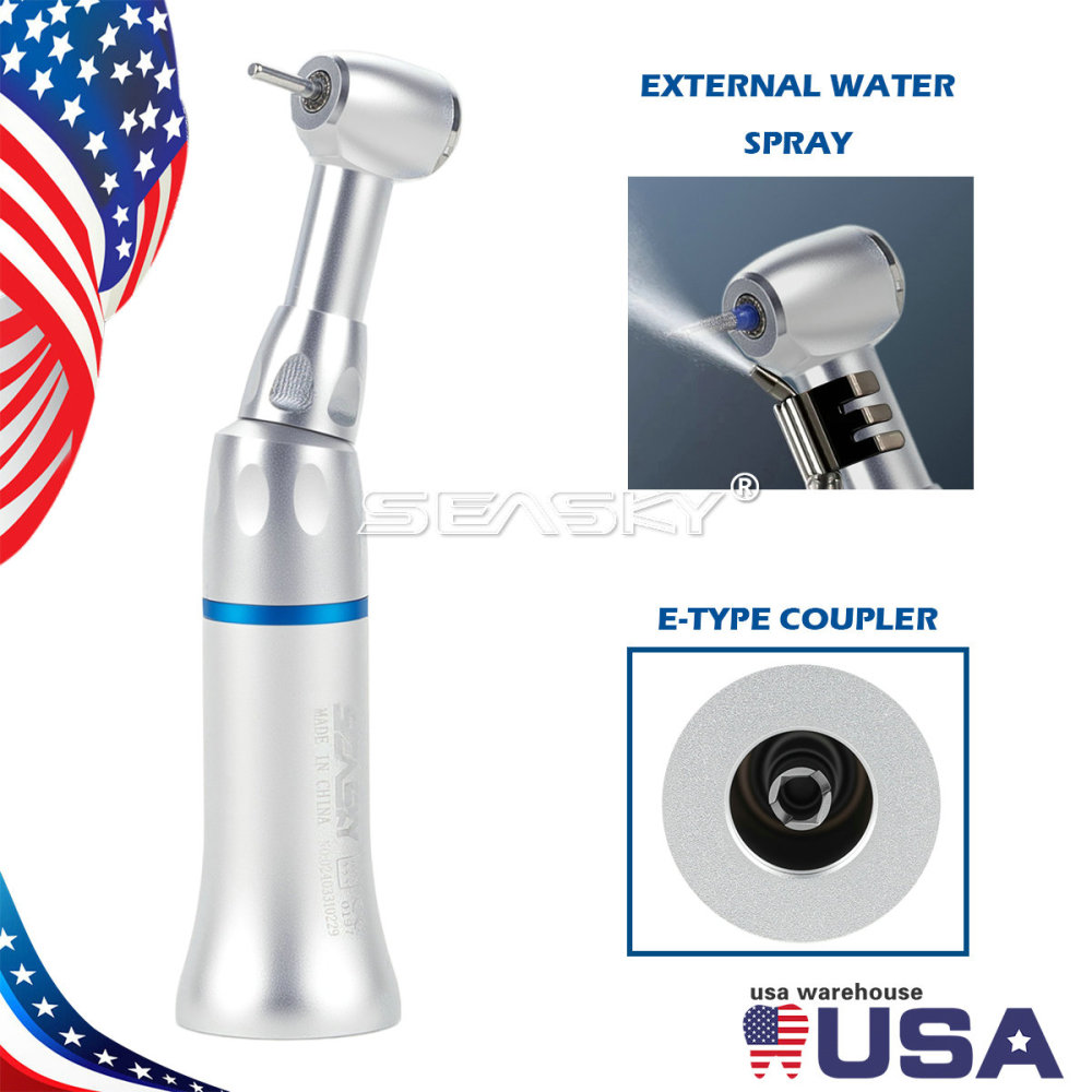 Dental Push Button Contra Angle Slow Low Speed Handpiece fit 1.6mm FG burs PAG