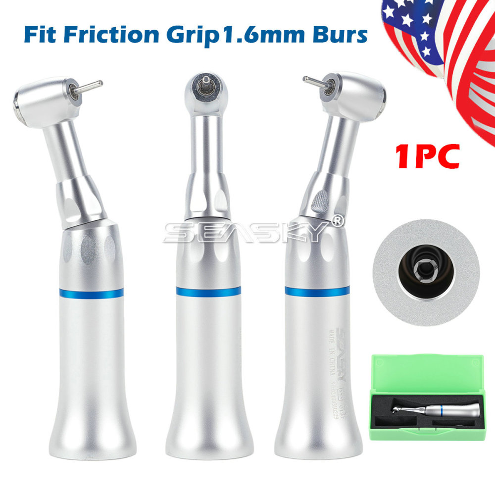 Dental Push Button Contra Angle Slow Low Speed Handpiece fit 1.6mm FG burs PAG