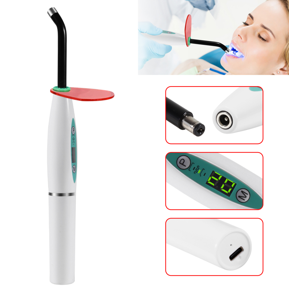 Dental Wireless Cordless LED Cure Curing Light Lamp 2000mw 5W