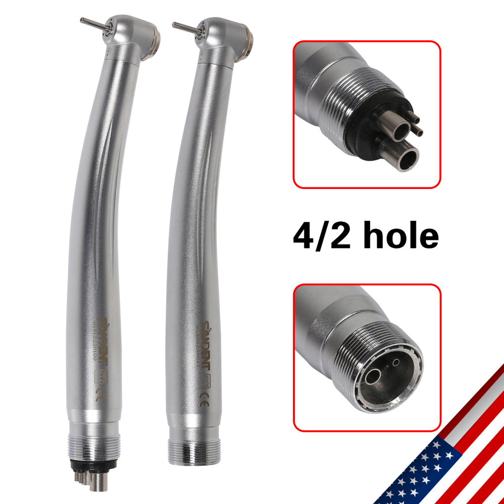 10PCS NSK Style Dental High Speed Handpiece Push Button Type SANDENT PANA 2/4 Hole