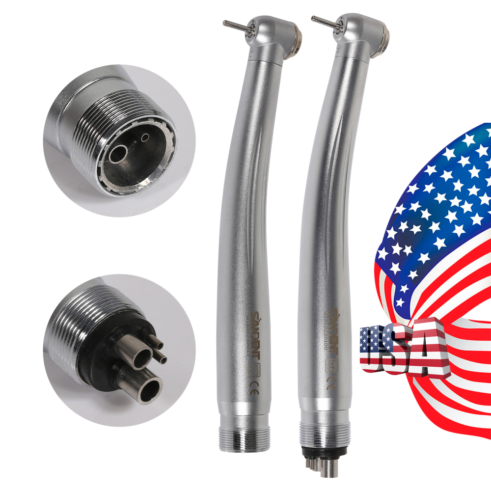 10PCS NSK Style Dental High Speed Handpiece Push Button Type SANDENT PANA 2/4 Hole