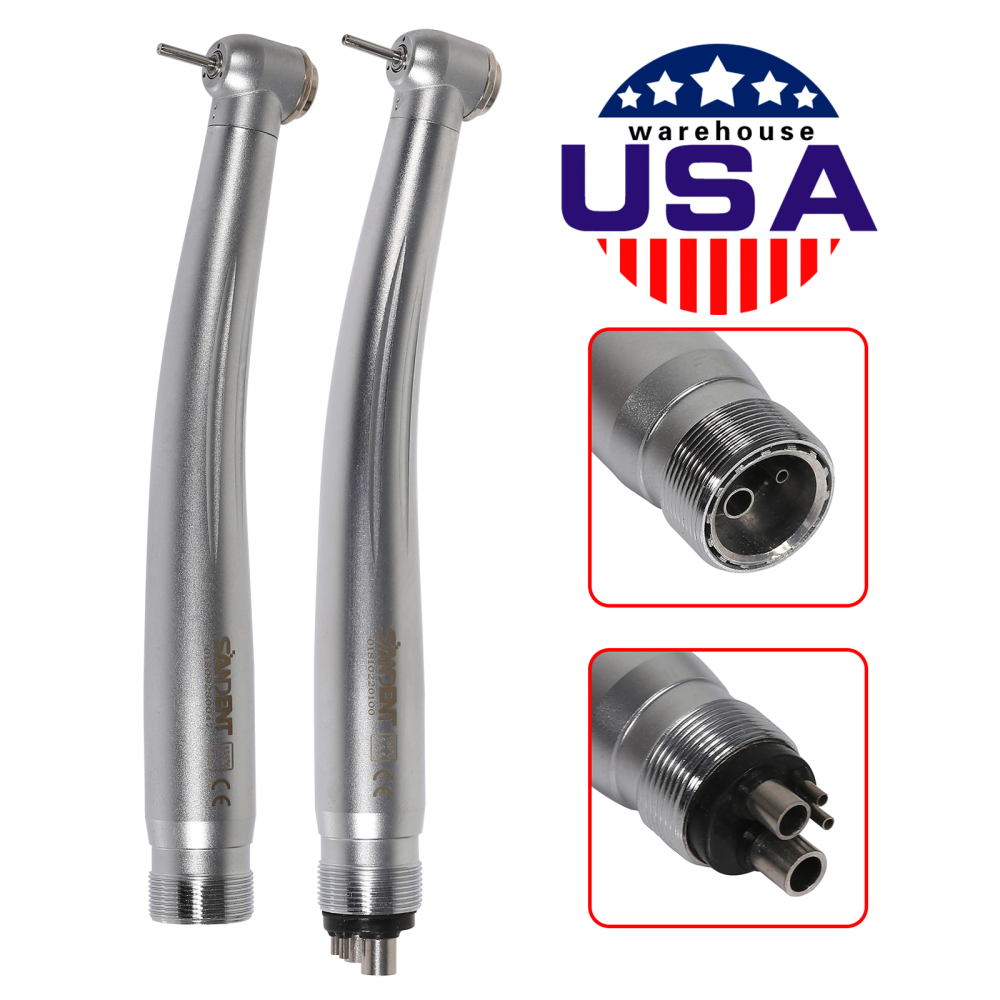 10PCS NSK Style Dental High Speed Handpiece Push Button Type SANDENT PANA 2/4 Hole