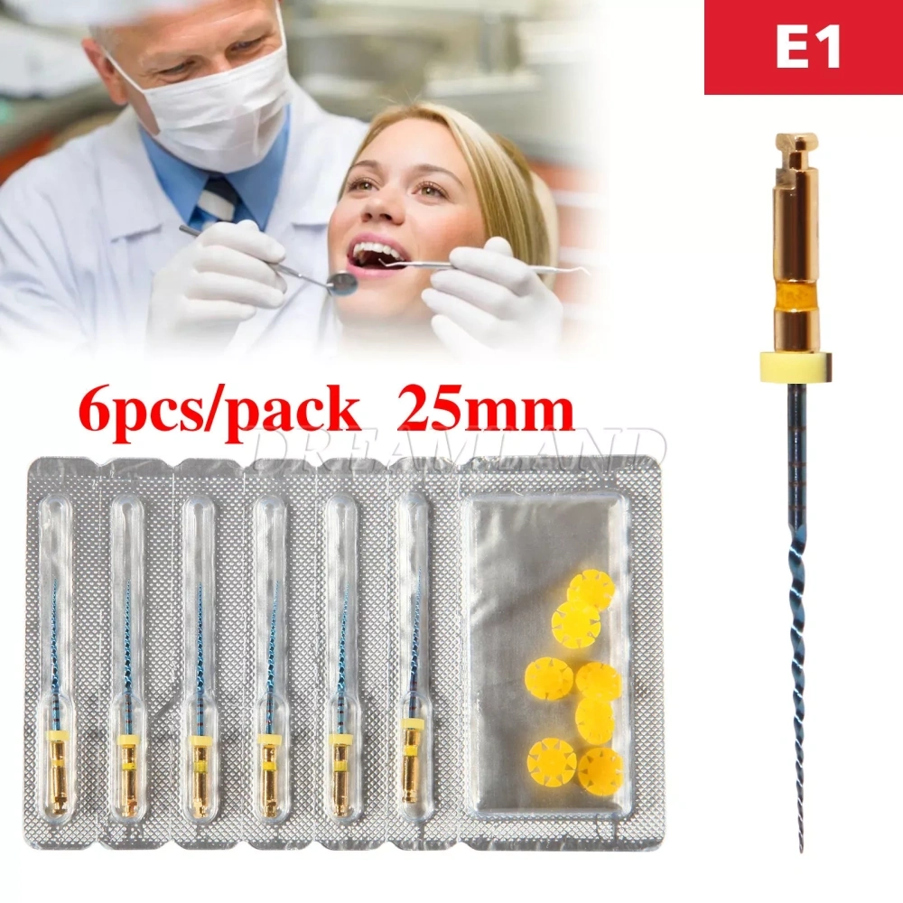 Dental Endo NITI Rotary Files Heat Activated Assorted 6 Files 21mm/25mm/31mm