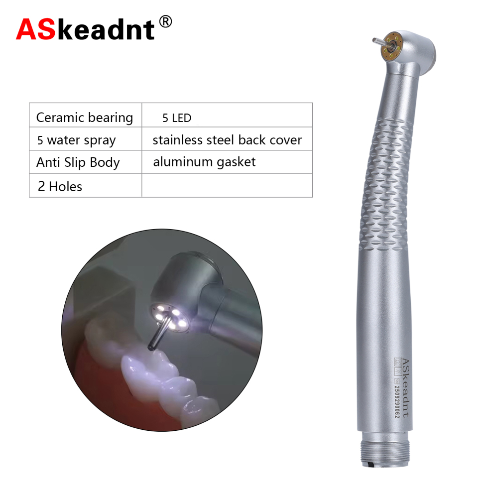 Dental Ring LED High Speed Handpiece E-Generator Shadowless 5 Spray 4 Hole/2Hole