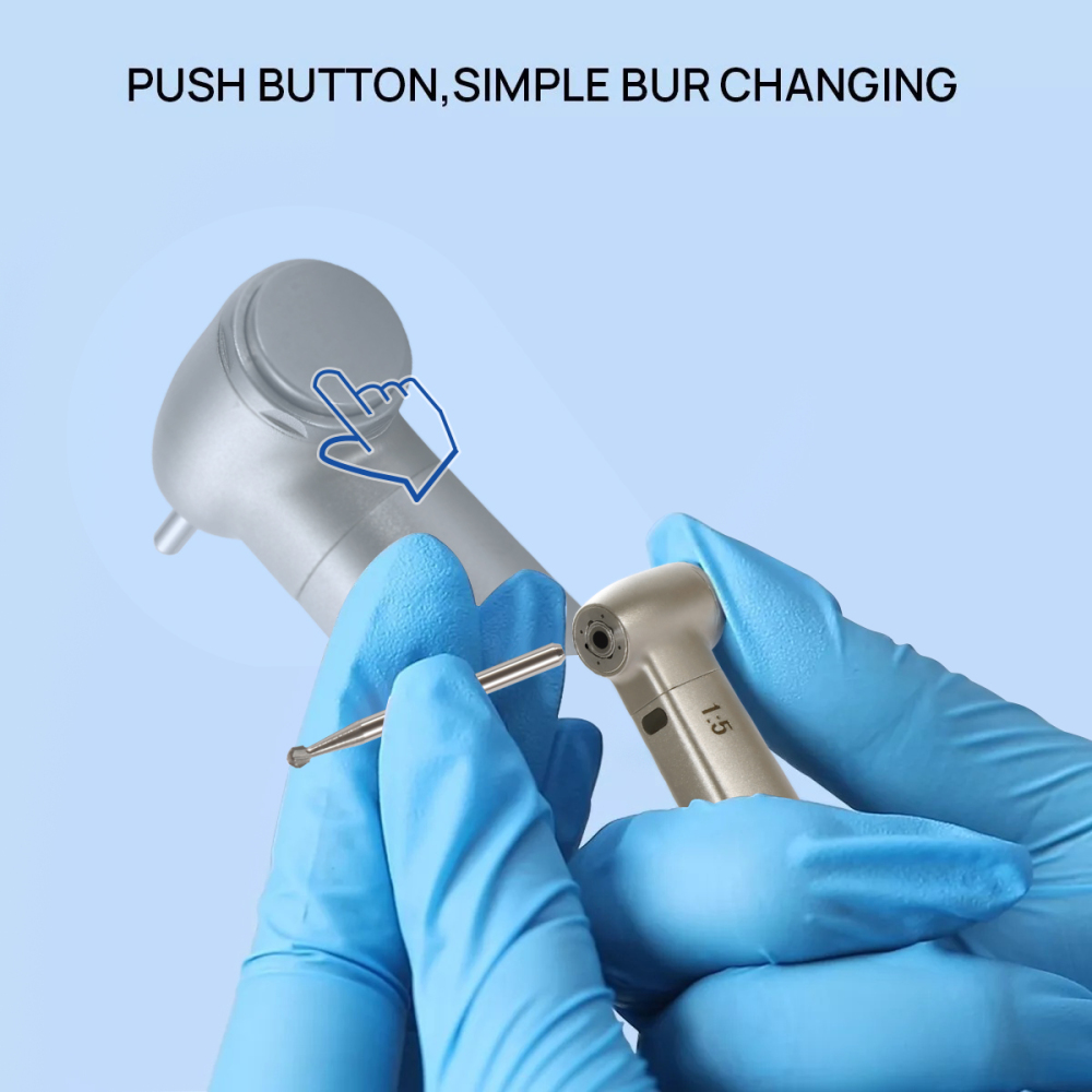 SKYSEA Dental LED/Non-LED Fiber Optic Contra Angle 1:5 Electric Handpiece fit NSK STYLE Internal/external