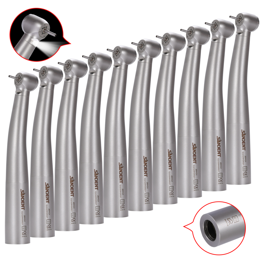 SANDENT Dental Fiber Optic High Speed Turbine Handpiece 4 spray Fit SIRONA Coupler