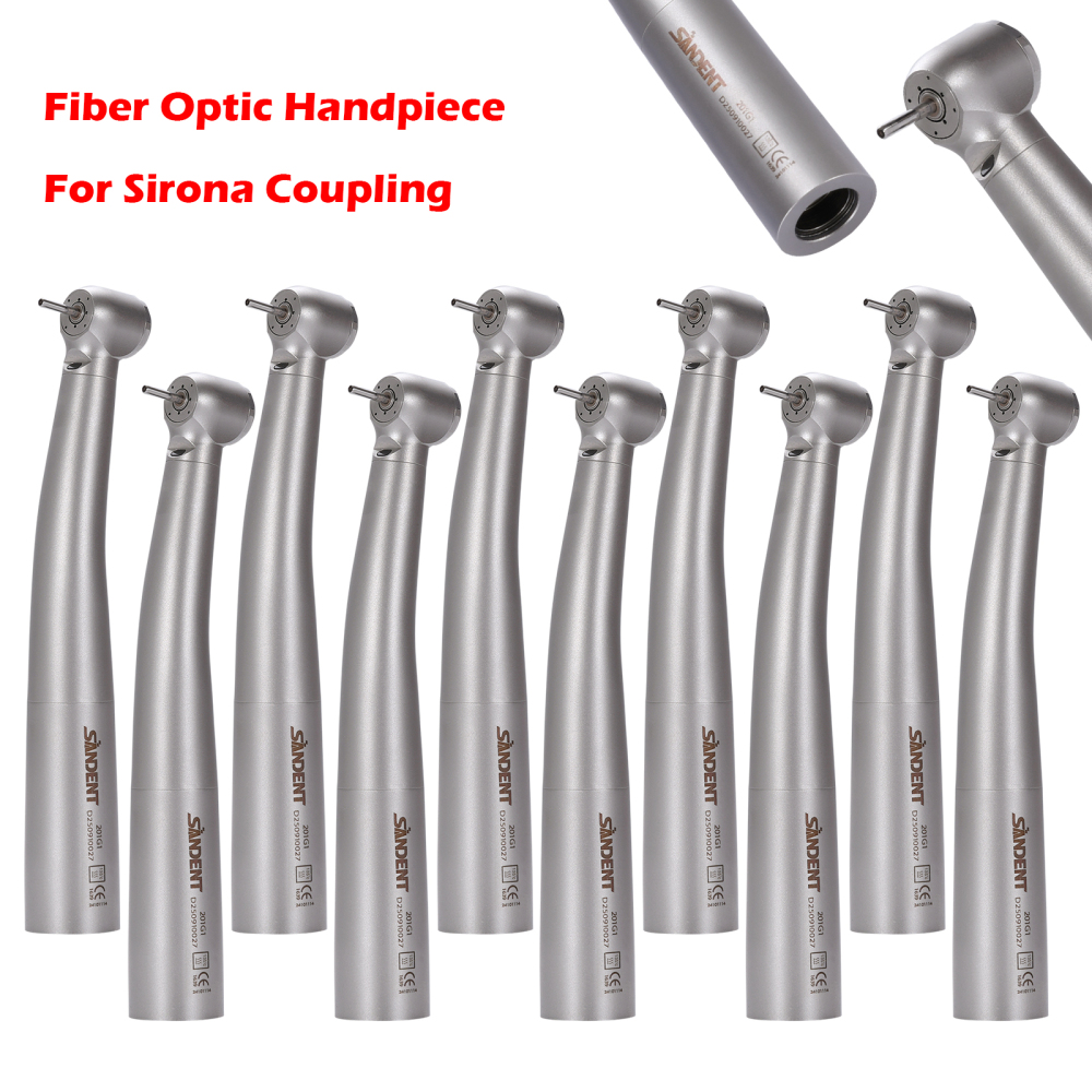 SANDENT Dental Fiber Optic High Speed Turbine Handpiece 4 spray Fit SIRONA Coupler