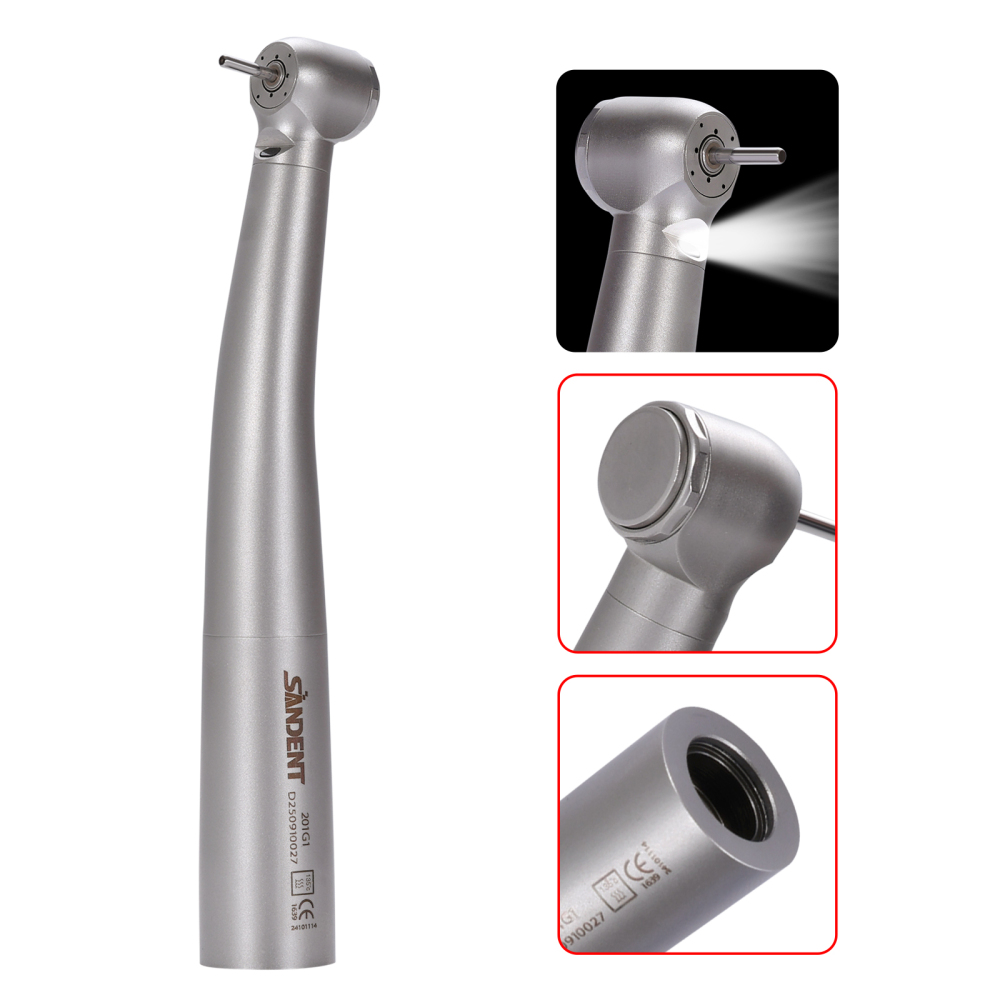 SANDENT Dental Fiber Optic High Speed Turbine Handpiece 4 spray Fit SIRONA Coupler