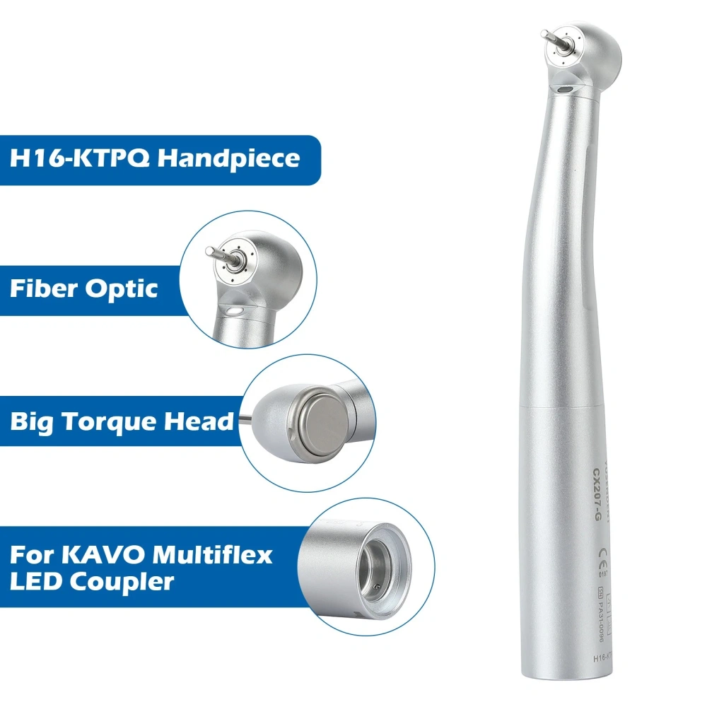 COXO Dental LED Fiber Optic High Speed Handpiece CX207-G Fit KaVo MULTIflex 6 Hole