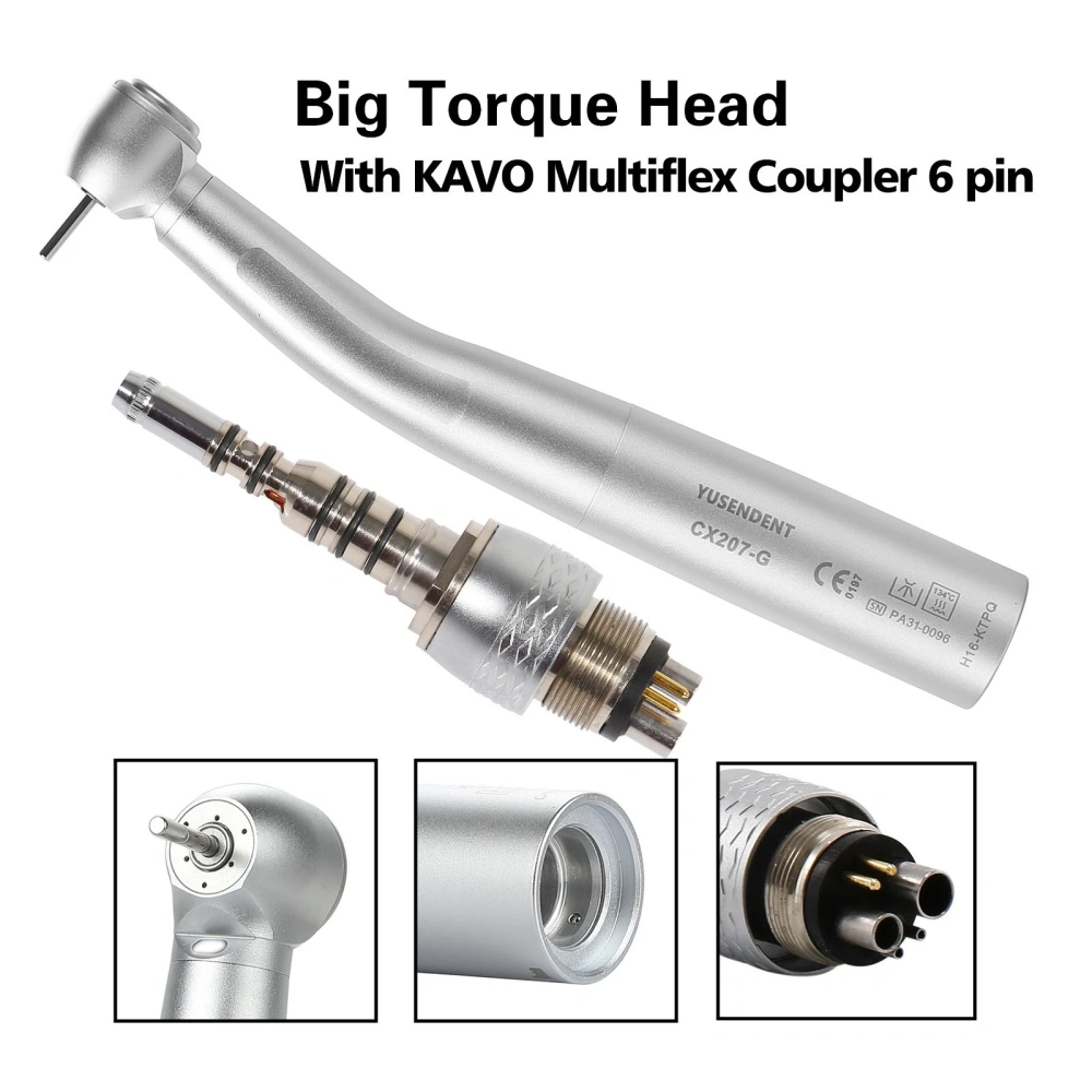 COXO Dental LED Fiber Optic High Speed Handpiece CX207-G Fit KaVo MULTIflex 6 Hole