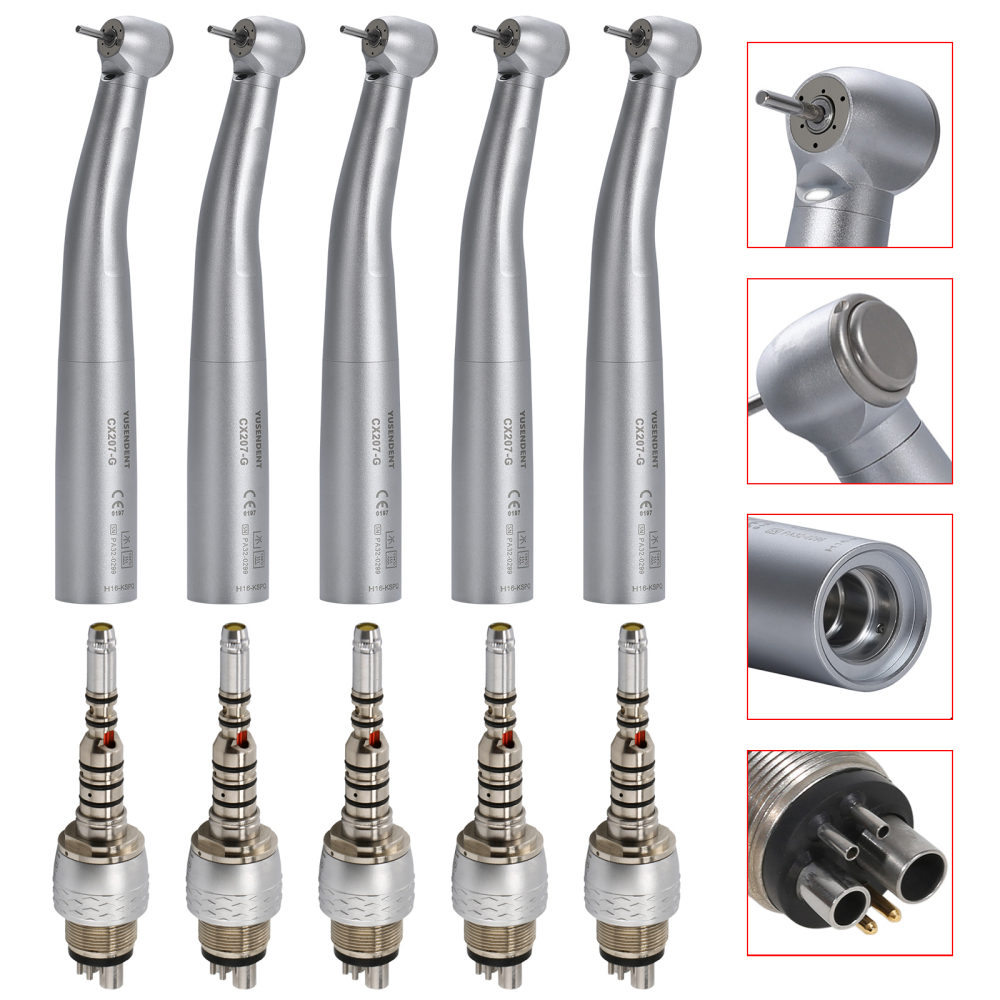 COXO Dental LED Fiber Optic High Speed Handpiece CX207-G Fit KaVo MULTIflex 6 Hole