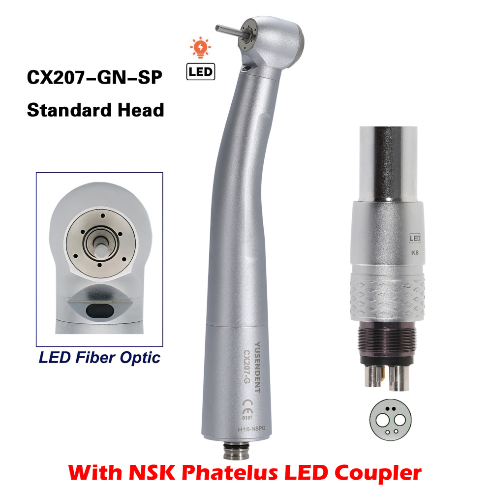 COXO Dental LED firber optic High Speed Handpiece Standard/Torque Head fit NSK Coupler