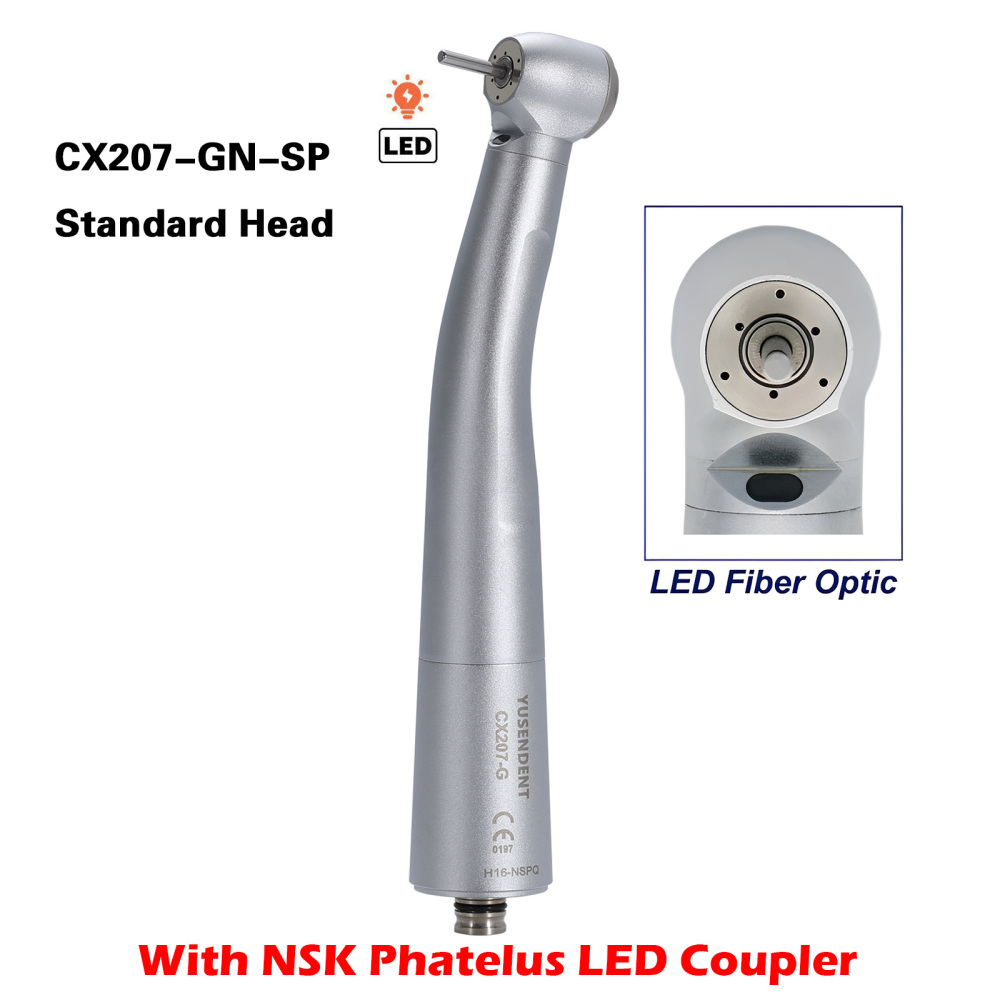 COXO Dental LED firber optic High Speed Handpiece Standard/Torque Head fit NSK Coupler