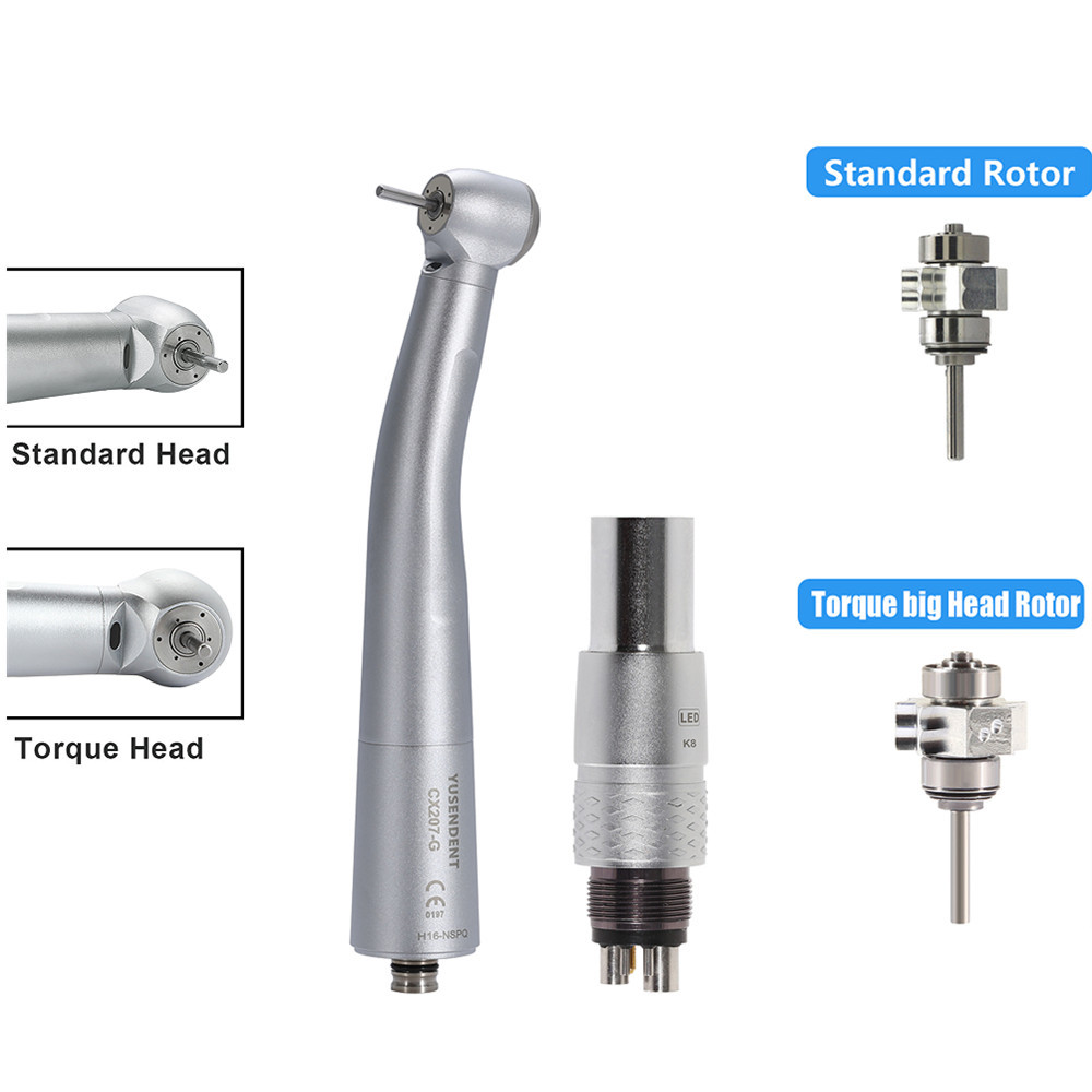 COXO Dental LED firber optic High Speed Handpiece Standard/Torque Head fit NSK Coupler
