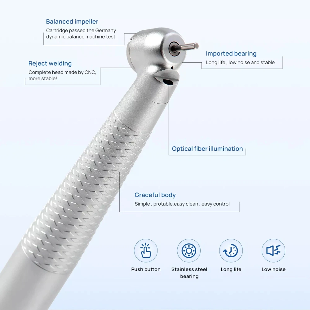 COXO CX207-G Dental Fiber Optic 45 Degree Handpiece /6 Hole quick Coupler fit KAVo