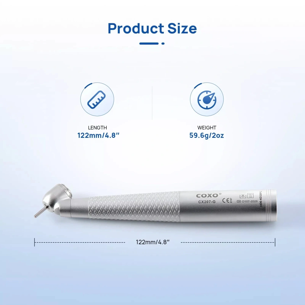 COXO CX207-G Dental Fiber Optic 45 Degree Handpiece /6 Hole quick Coupler fit KAVo
