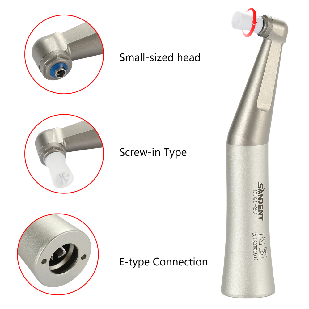 Dental 4:1 Low Speed Prophy Contra Angle Handpiece fit Screw-in & Snap-on cups