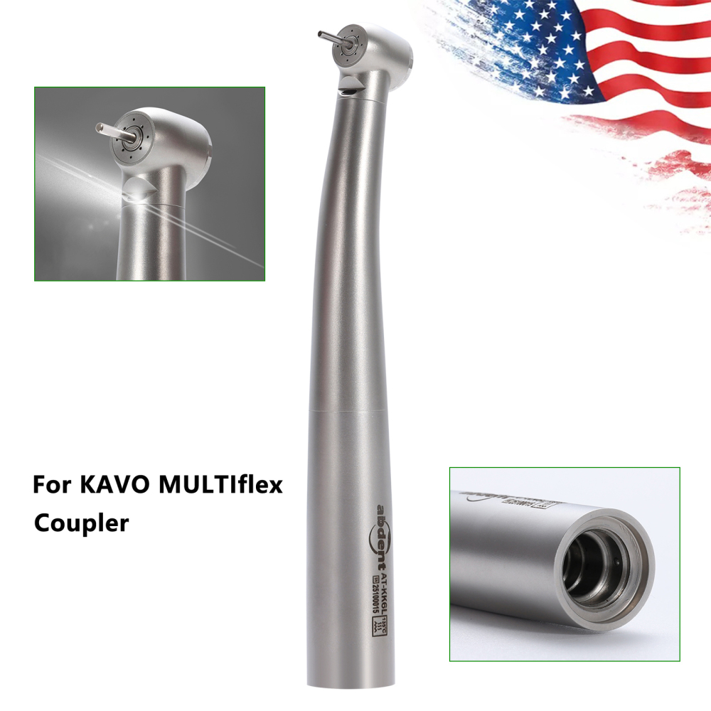 Abdent Dental LED Fiber Optic Handpiece 4 Water Spray Fit kavo Coupler