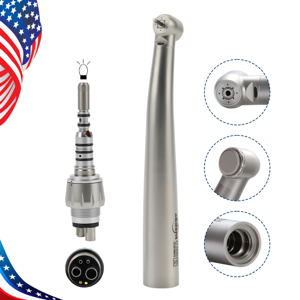 Abdent Dental LED Fiber Optic Handpiece 4 Water Spray Fit kavo Coupler