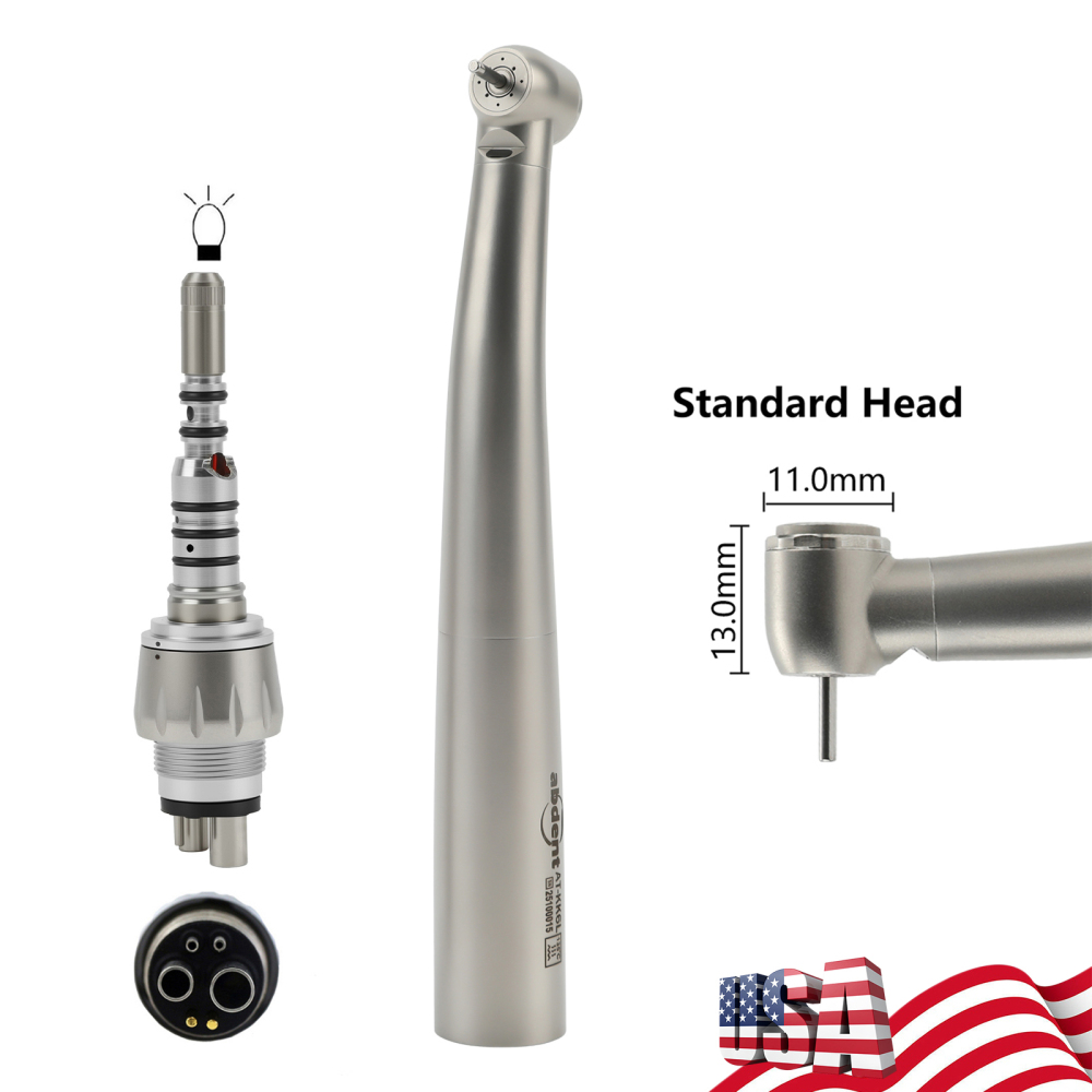 Abdent Dental LED Fiber Optic Handpiece 4 Water Spray Fit kavo Coupler