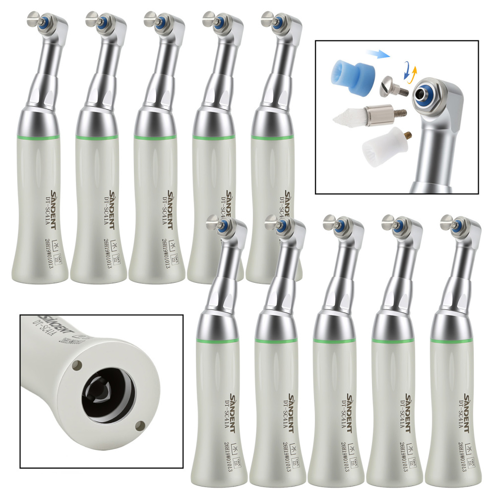 Dental 4:1 Low Speed Prophy Contra Angle Handpiece fit Screw-in & Snap-on cups