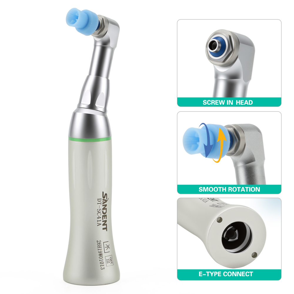 Dental 4:1 Low Speed Prophy Contra Angle Handpiece fit Screw-in & Snap-on cups