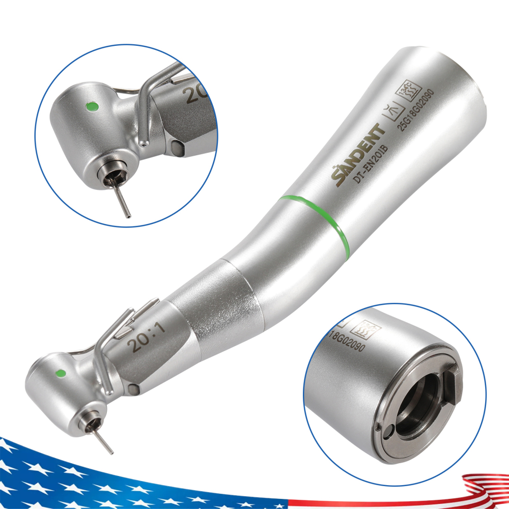 SANDENT Dental Implant Handpiece 20:1 Contra Angle Surgical Fiber Optic External WH type