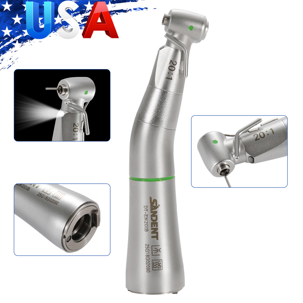 SANDENT Dental Implant Handpiece 20:1 Contra Angle Surgical Fiber Optic External WH type
