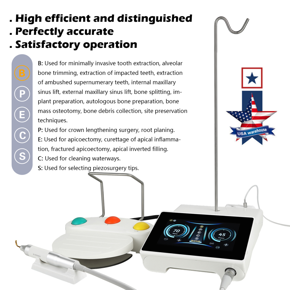 Dental Surgery Piezo Bone Surgery Ultrasonic Bone Cutter With Handpiece Tips
