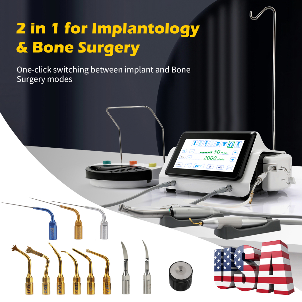 2IN1 Dental Piezo Implant Motor Device & Bone Cutter Surgery