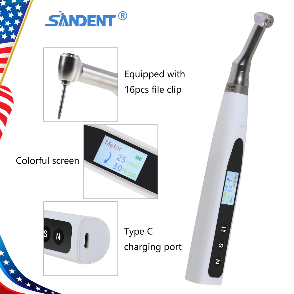 Dental 20:1 Wireless Universal Implant Torque Wrench Electric Driver Kit SANDENT Color screen