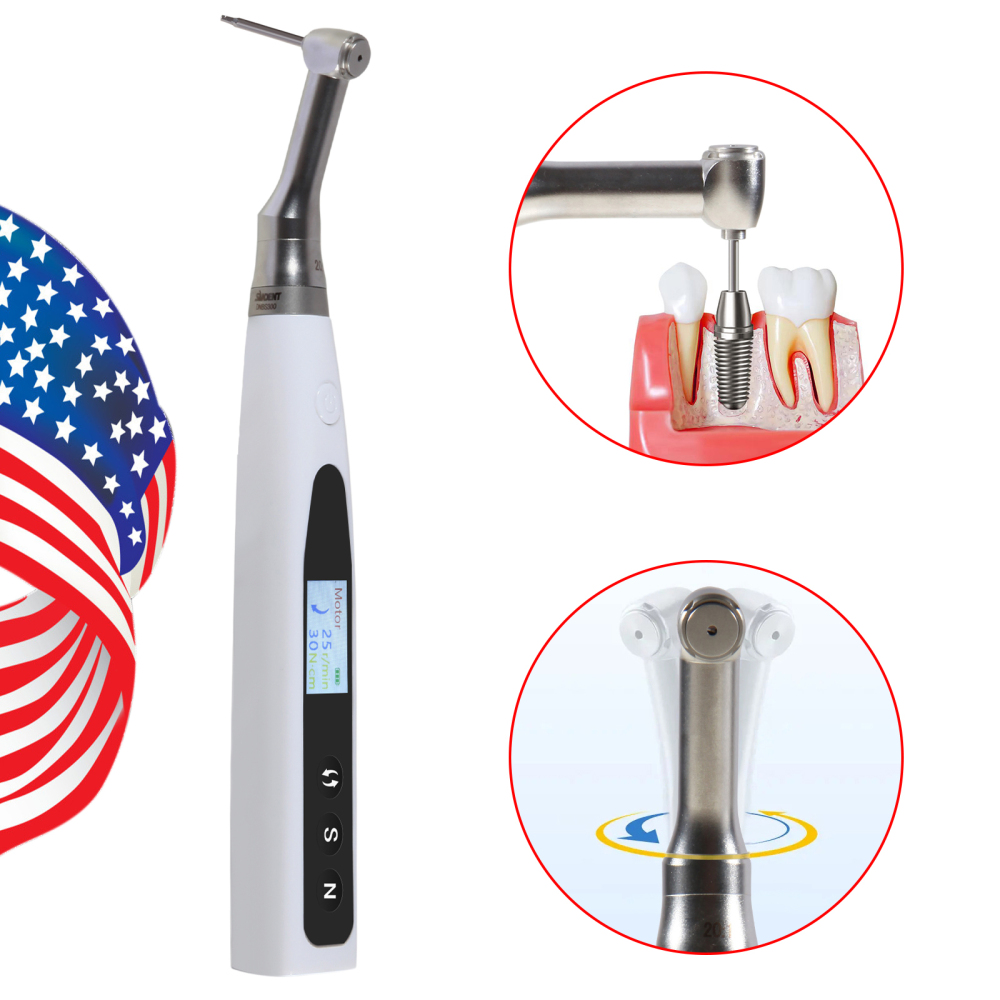 Dental 20:1 Wireless Universal Implant Torque Wrench Electric Driver Kit SANDENT Color screen